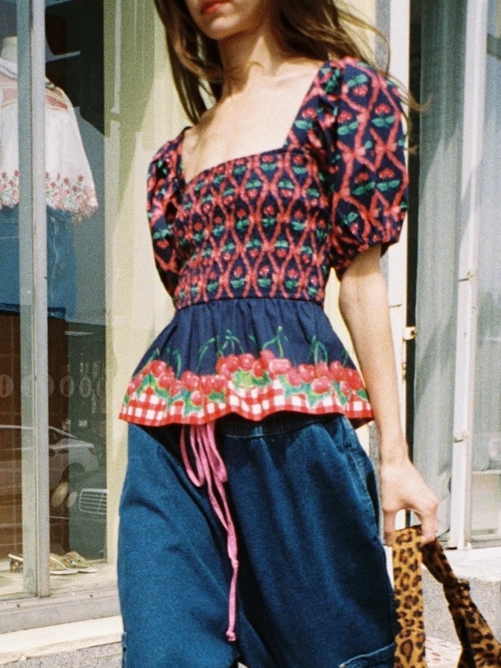 Damson Madder Allegra Puff Sleeve Blouse